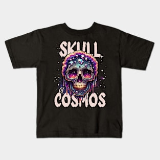 Cosmic skull head Kids T-Shirt